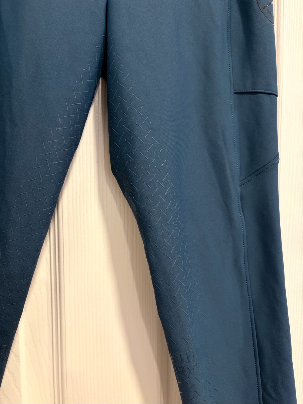 Free Ride Equestrian LUX HYBRID BREECHES FULL SEAT Teal Size Medium - Picture 2 of 5